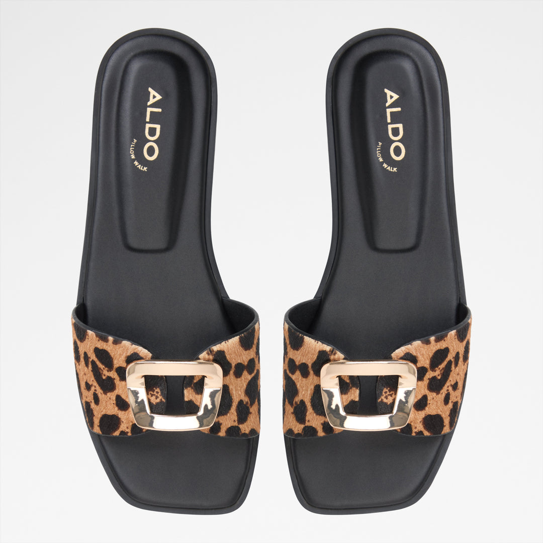 Sandálias rasas em pele preto - TIDELLA