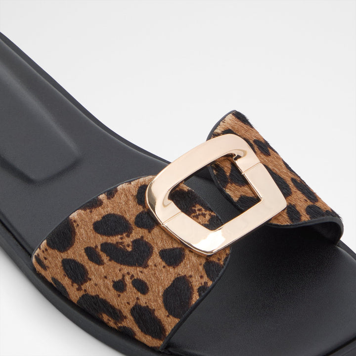 Sandálias rasas em pele preto - TIDELLA