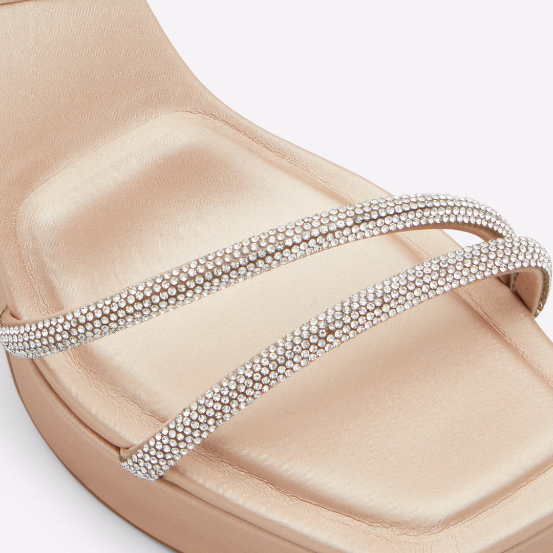 Sandálias em bege, salto em bloco - TINTIN