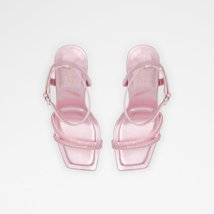 Sandálias em rosa, salto em bloco - TINTIN