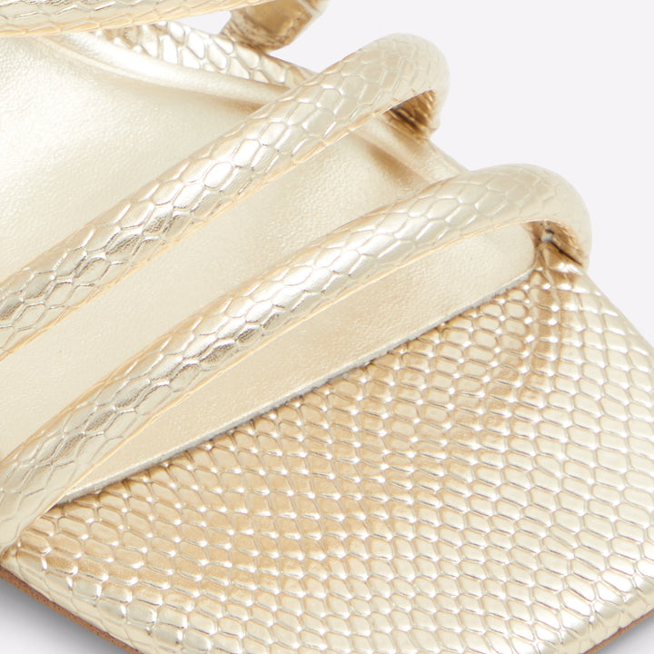 Sandálias em dourado, salto fino - TWIRLY