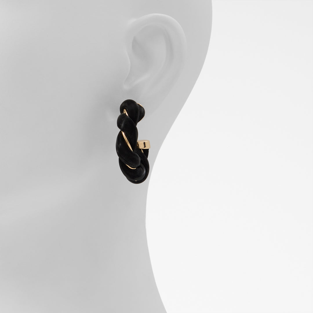 Argolas curtas em preto - TWISTS