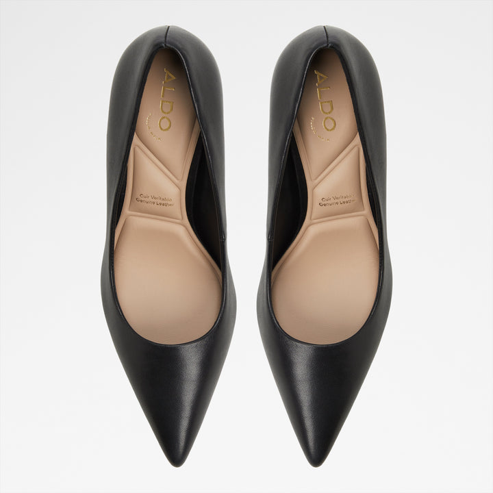 Sapatos em pele preto, salto fino - VERONE