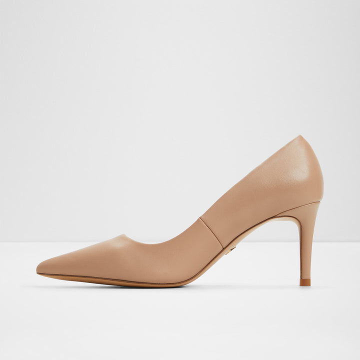 Sapatos em pele bege, salto fino - VERONE