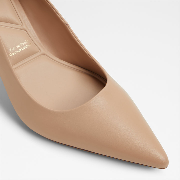 Sapatos em pele bege, salto fino - VERONE