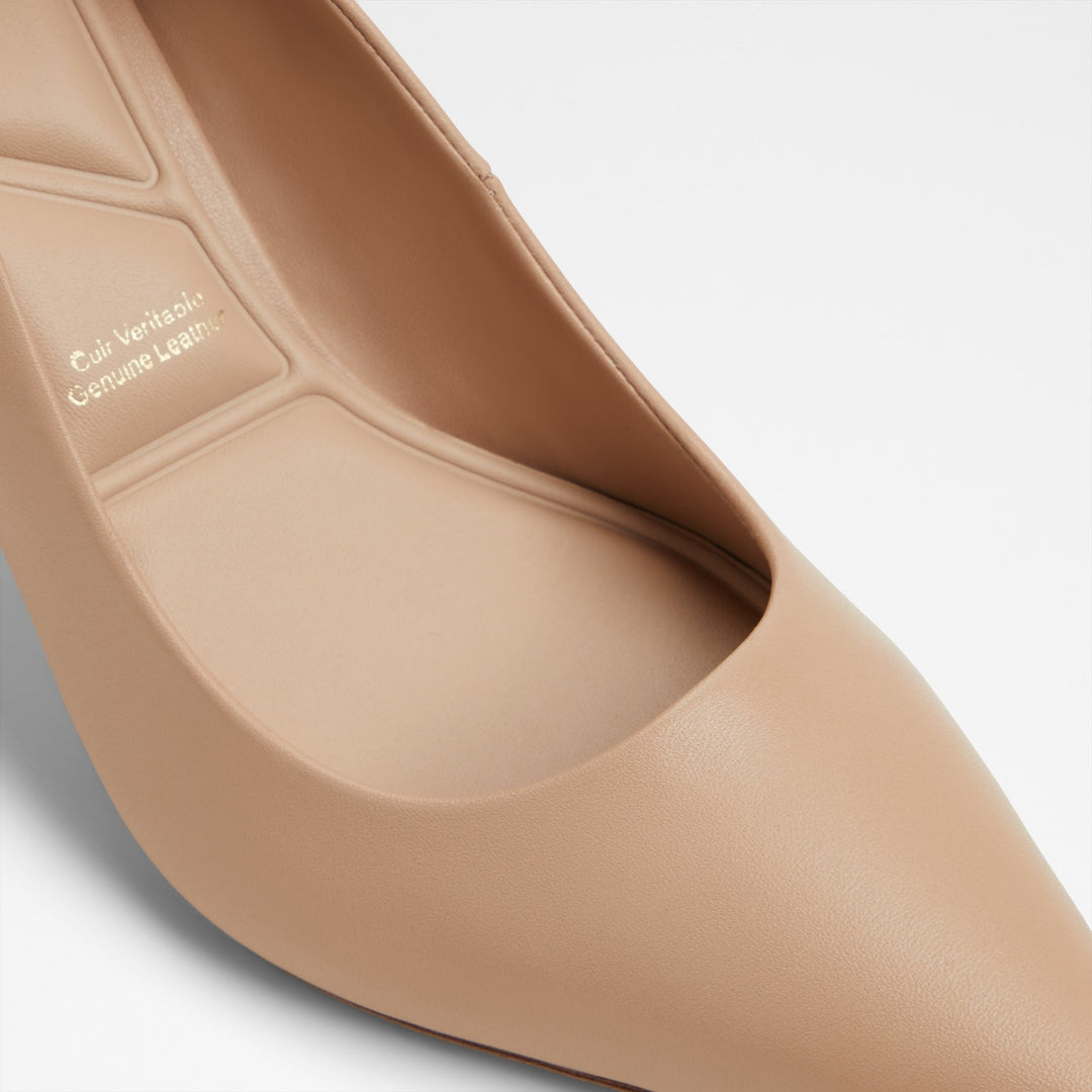 Sapatos em pele bege, salto fino - VERONE