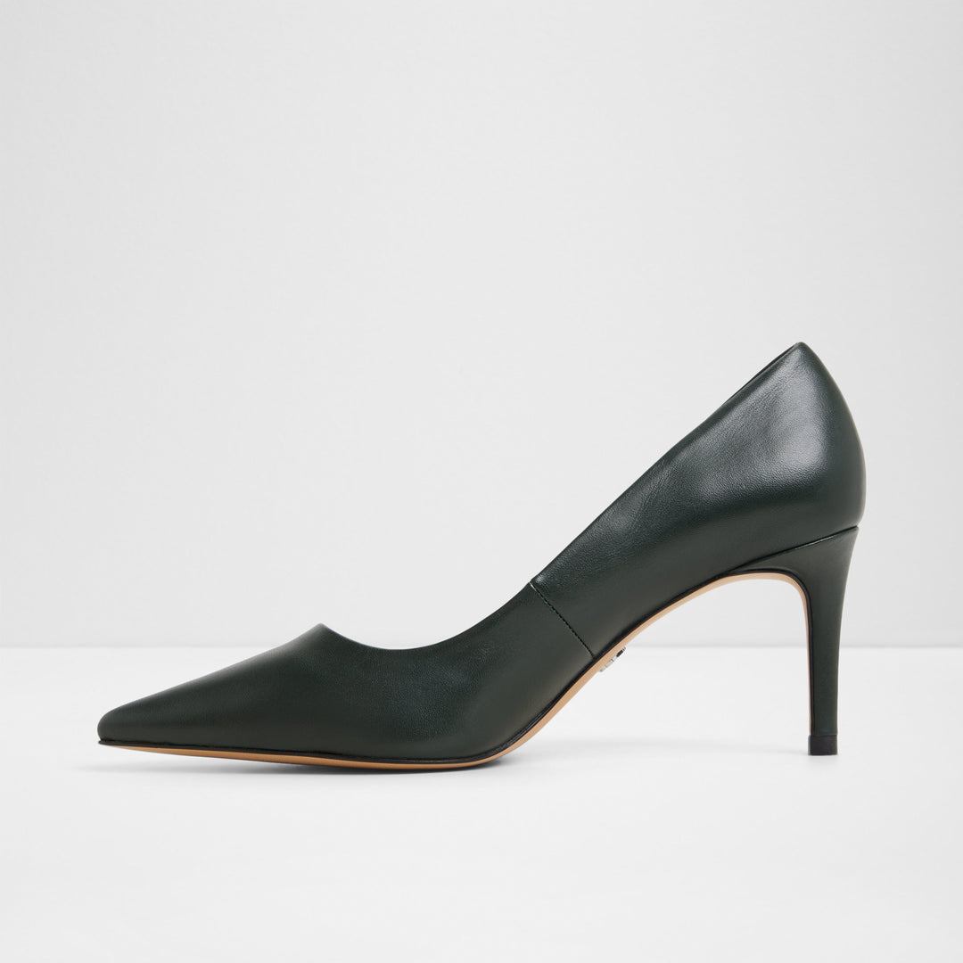 Sapatos em pele verde, salto fino - VERONE