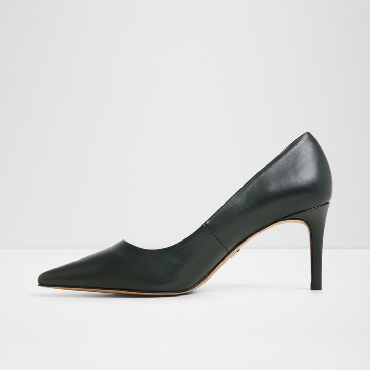 Sapatos em pele verde, salto fino - VERONE