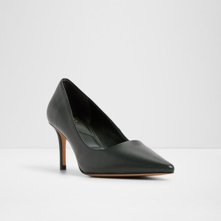 Sapatos em pele verde, salto fino - VERONE