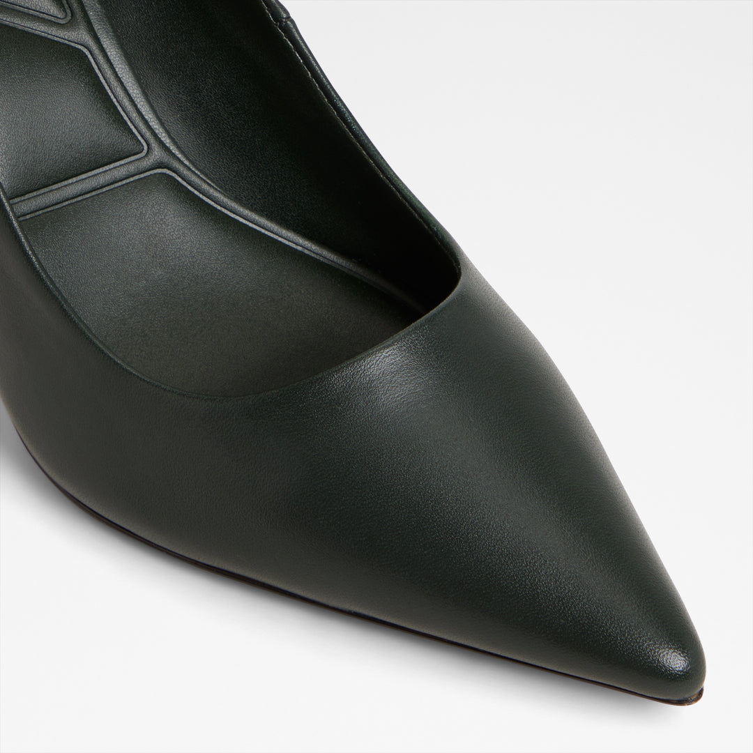 Sapatos em pele verde, salto fino - VERONE