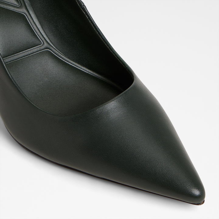 Sapatos em pele verde, salto fino - VERONE