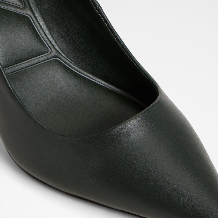 Sapatos em pele verde, salto fino - VERONE