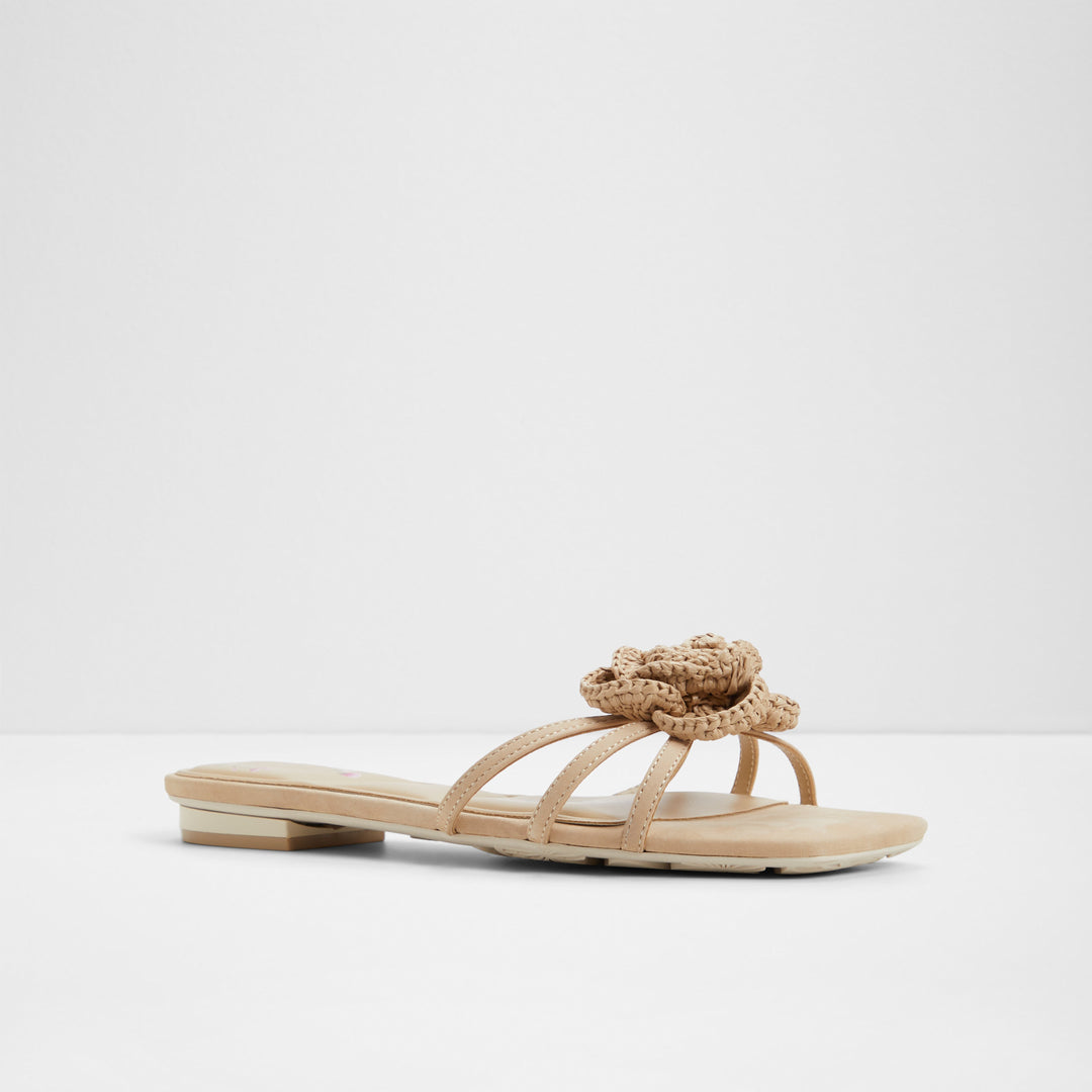 Sandálias rasas em pele bege - WILDBLOOM