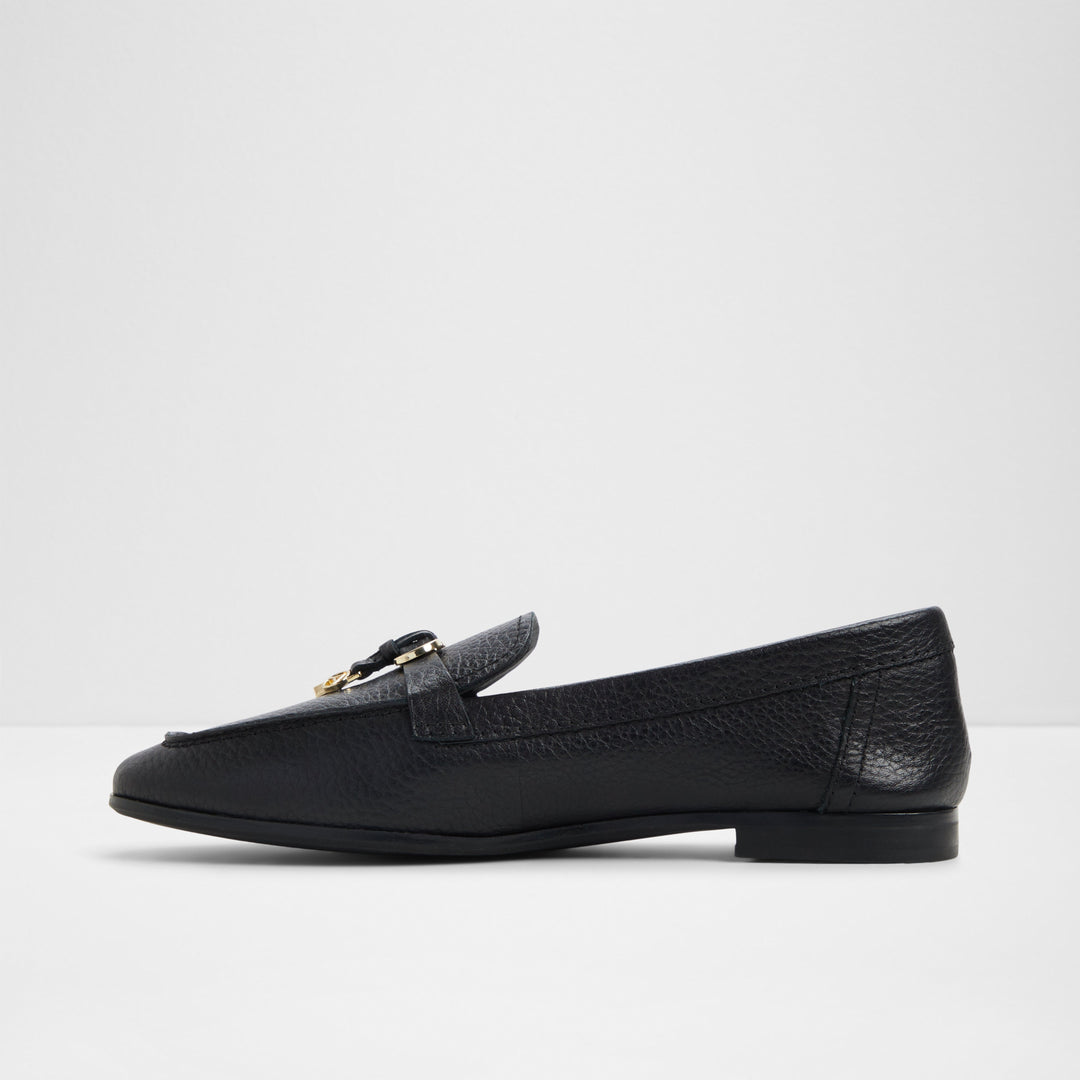Mocassins rasos em pele preto - YBILIDE