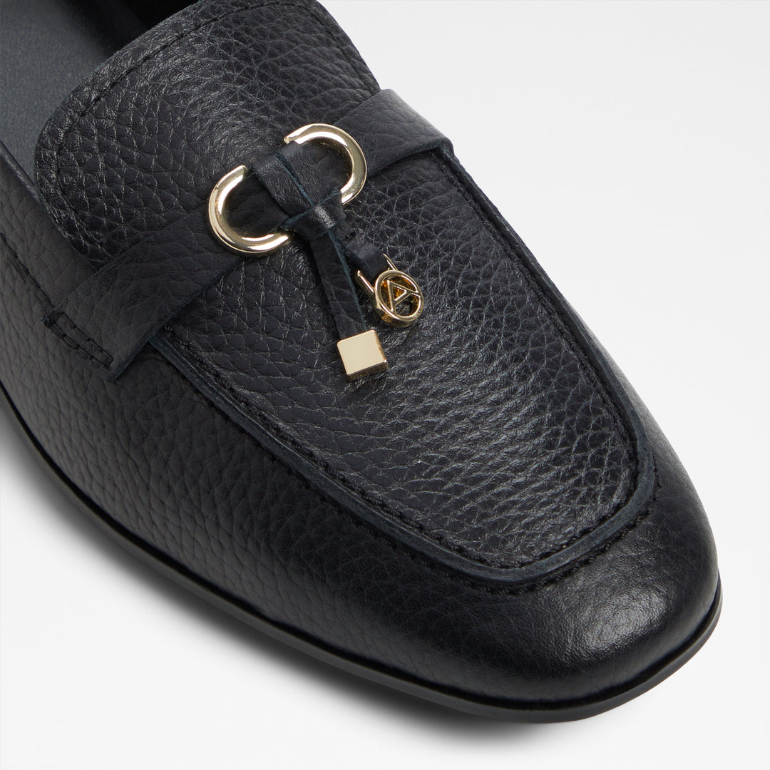 Mocassins rasos em pele preto - YBILIDE