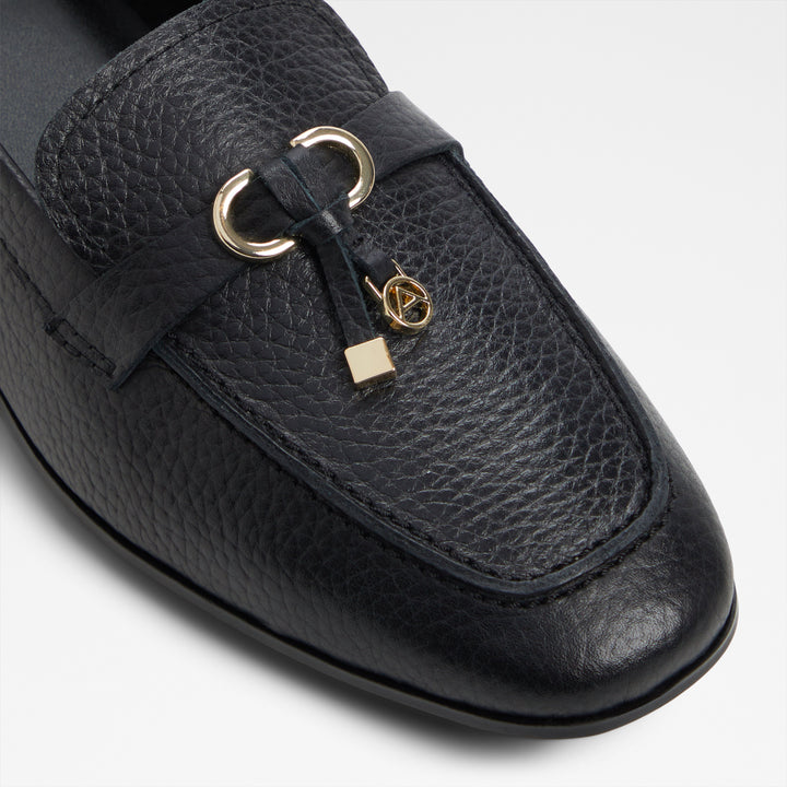 Mocassins rasos em pele preto - YBILIDE