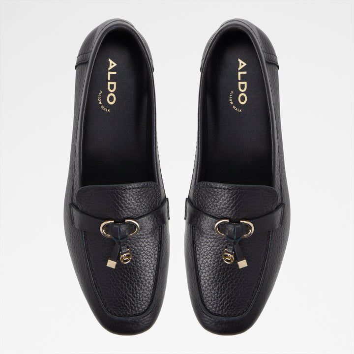 Mocassins rasos em pele preto - YBILIDE