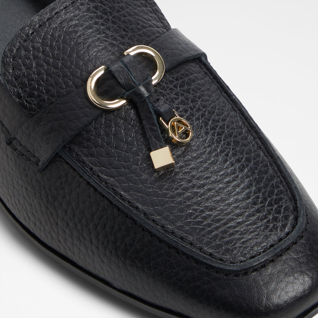 Mocassins rasos em pele preto - YBILIDE