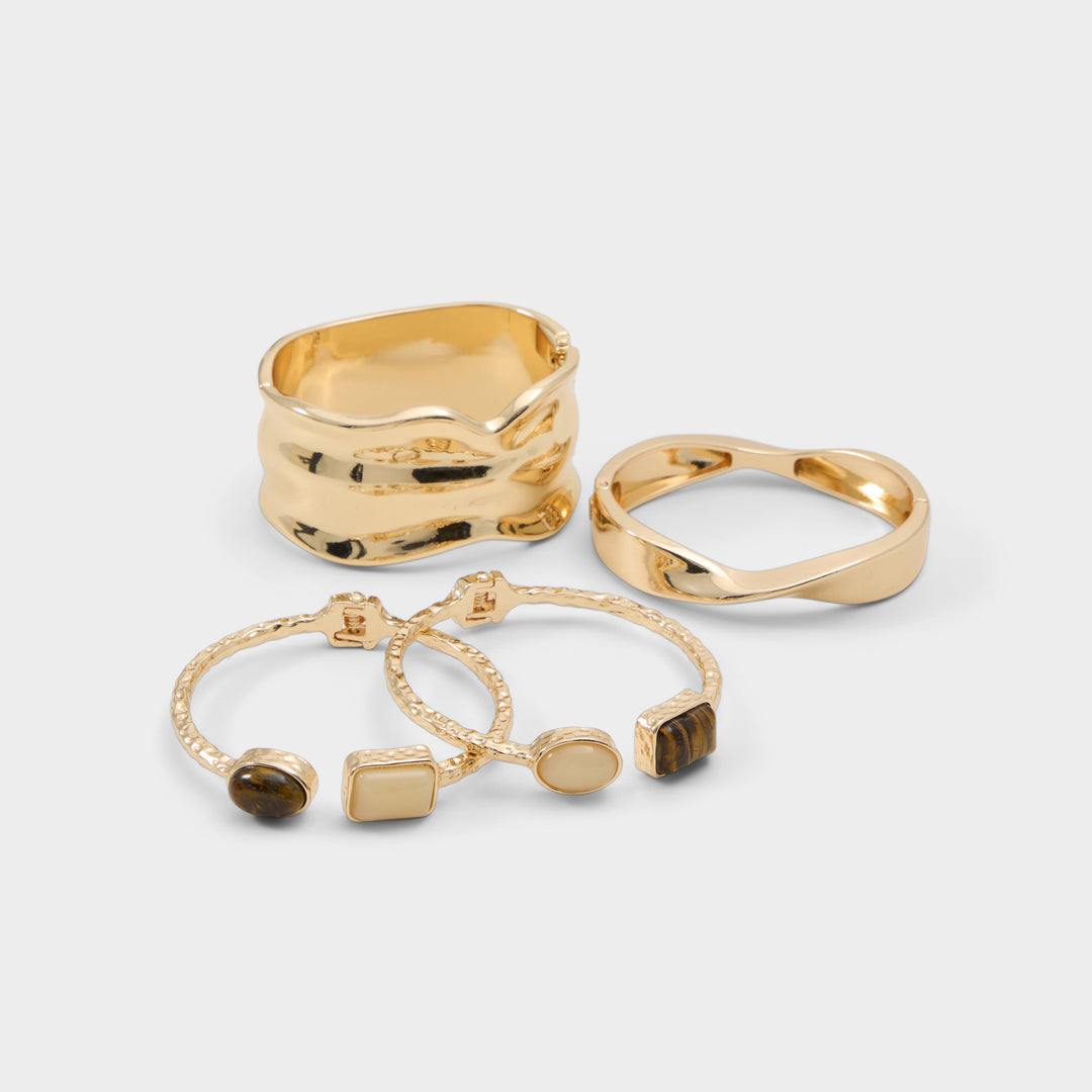 Anéis em dourado - ZARAYA