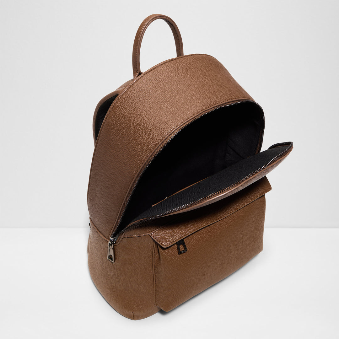 Mochila Homem ALDO Castanha Minimalista em Pele Sintética com Fecho Duplo