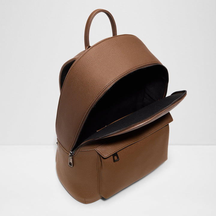 Mochila Homem ALDO Castanha Minimalista em Pele Sintética com Fecho Duplo