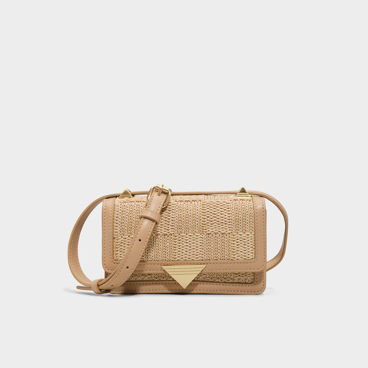 Mala de tiracolo em bege - ZENITHPURSEMINI