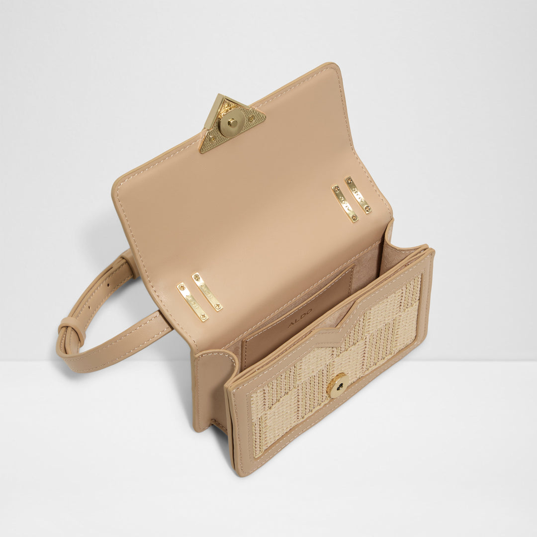 Mala de tiracolo em bege - ZENITHPURSEMINI